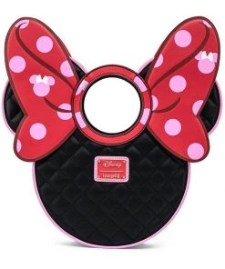 Loungefly Disney Minnie Mouse Polkadot Bow Head Shoulderbag Pink New In