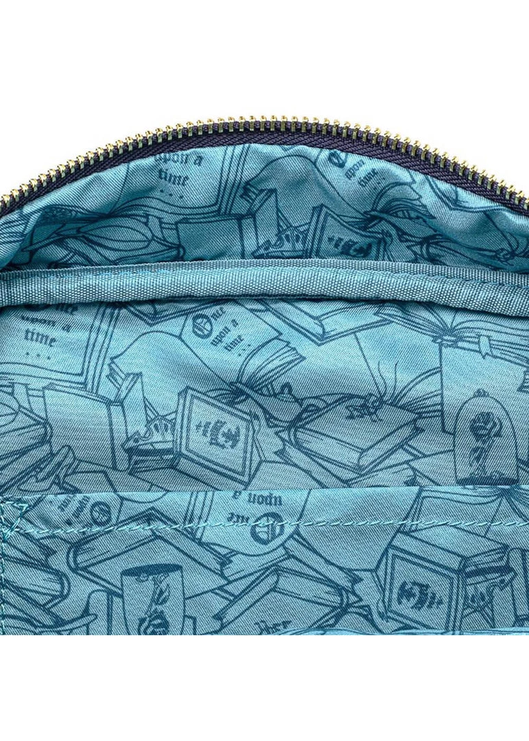 Loungefly Disney Princess Books AOP Crossbody Bag Navy New In