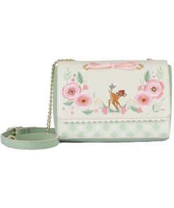 Loungefly Disney Bambi Spring Time Gingham Bag Green