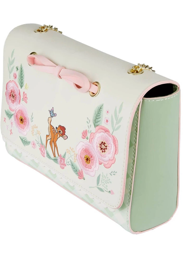 Loungefly Disney Bambi Spring Time Gingham Bag Green