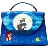 New In Loungefly Disney Little Mermaid Ariel Glow Fireworks Crossbody Bag Blue