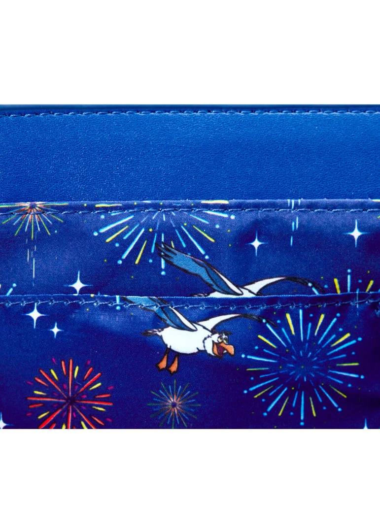 New In Loungefly Disney Little Mermaid Ariel Glow Fireworks Crossbody Bag Blue