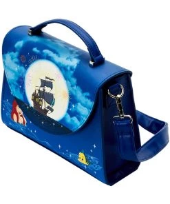 New In Loungefly Disney Little Mermaid Ariel Glow Fireworks Crossbody Bag Blue