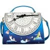 Loungefly Disney Peter Pan Glow Clock Crossbody Bag Blue