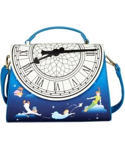 Loungefly Disney Peter Pan Glow Clock Crossbody Bag Blue