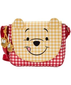 Loungefly Disney Winnie The Pooh Gingham Crossbody Bag Yellow