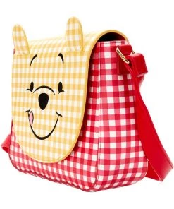 Loungefly Disney Winnie The Pooh Gingham Crossbody Bag Yellow