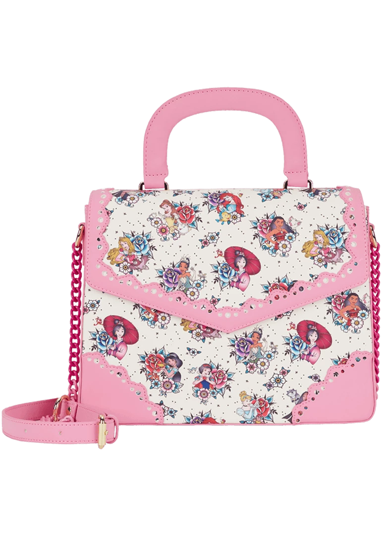 Loungefly Disney Princess Tattoo AOP Bag Multi New In