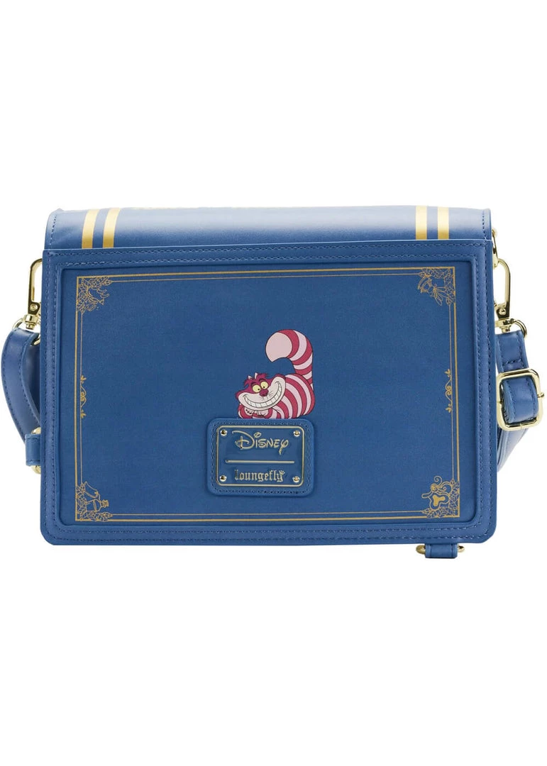 New In Loungefly Disney Alice In Wonderland Classic Book Crossbody Bag Backpack Blue