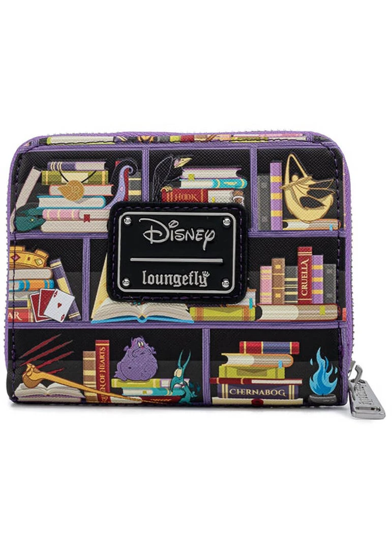 New In Loungefly Disney Villains Books Wallet Black
