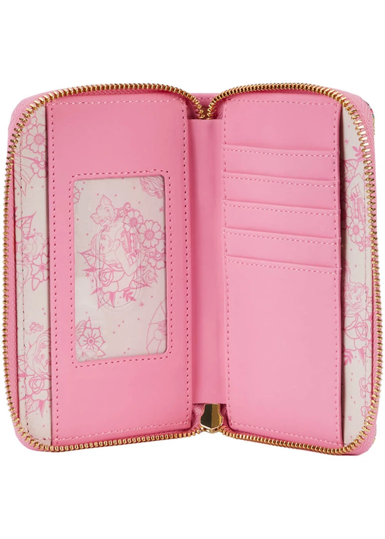 Loungefly Disney Princess Tattoo AOP Wallet Multi New In