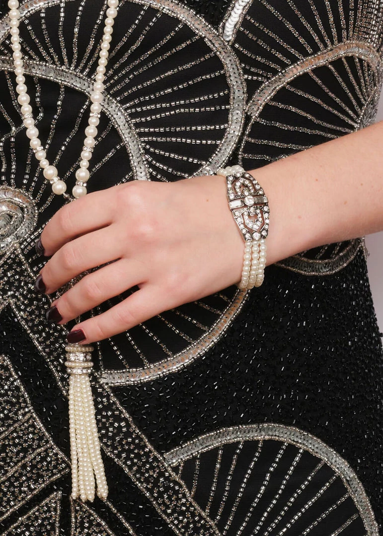 Love Vintage Art Deco 20's Bracelet Cream New In