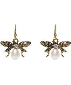 New In Love Vintage Bumble Bee 50's Earrings Cream