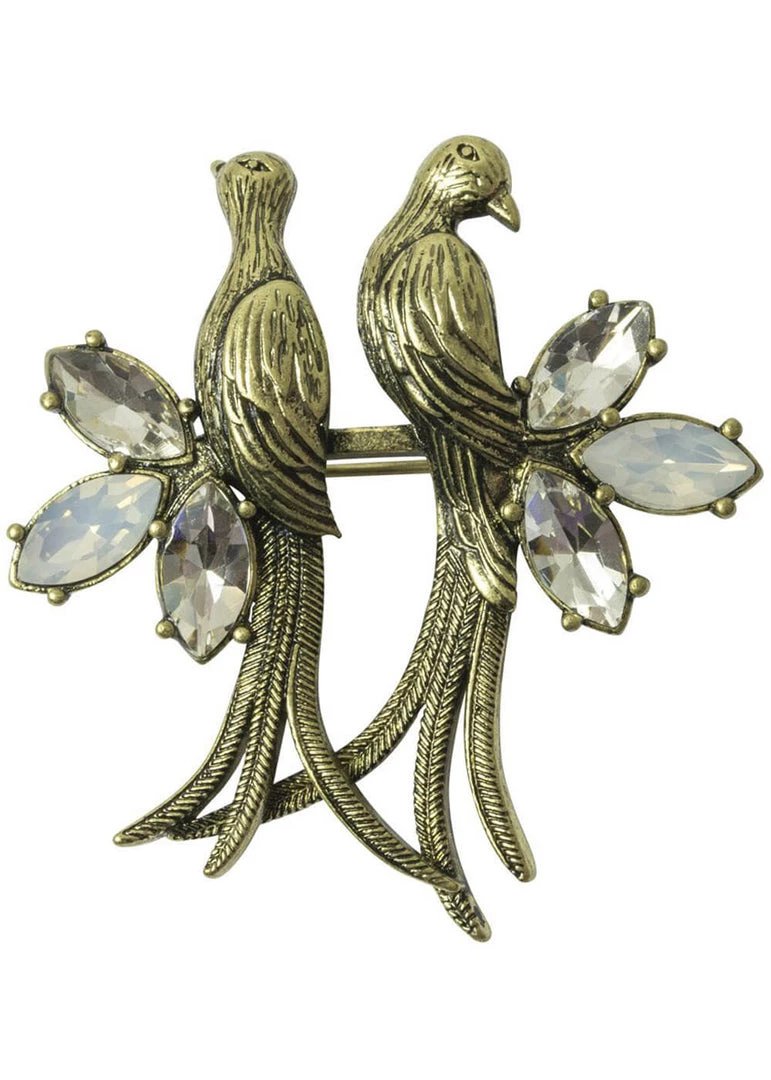 Love Vintage Love Birds 50's Brooch New In