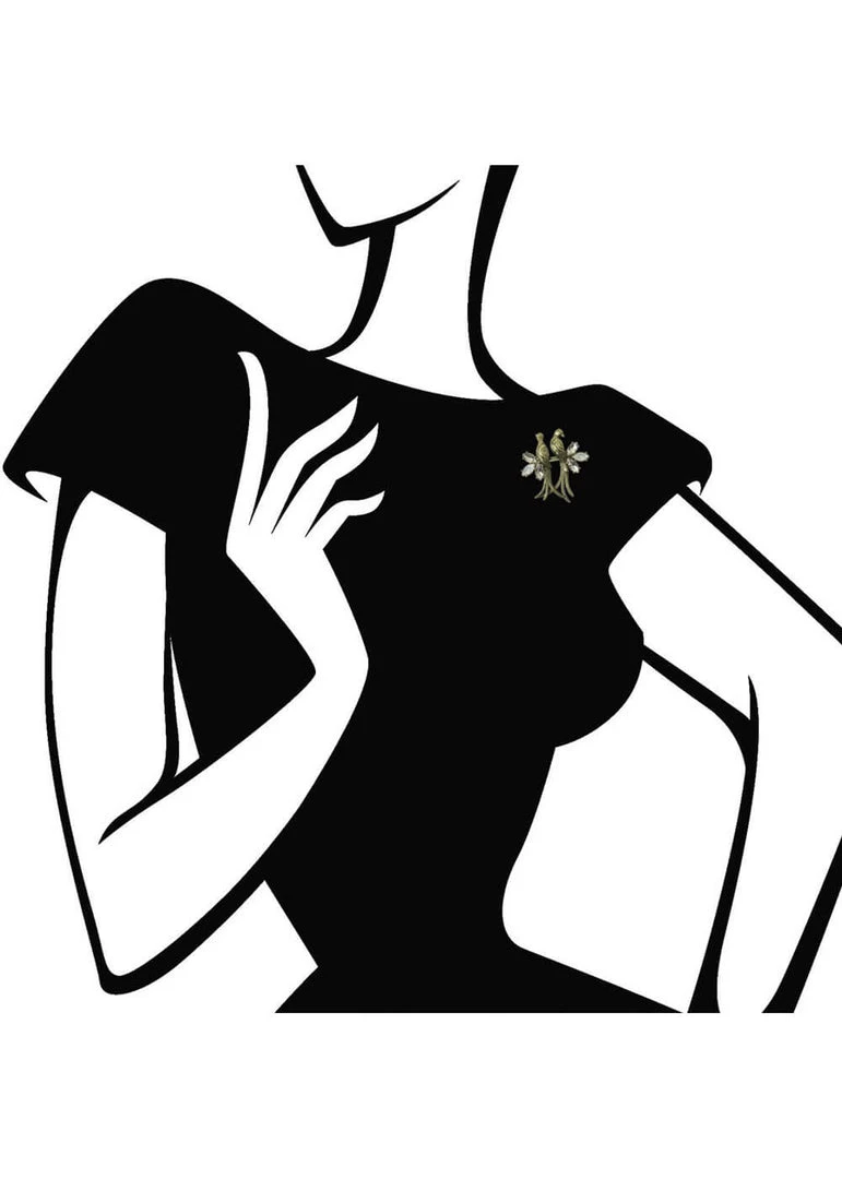 Love Vintage Love Birds 50's Brooch New In