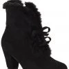 Lulu Hun Tatiana Faux-Fur 40's Booties Black New In