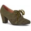 New In Lulu Hun Jenny 40's Pumps Olive