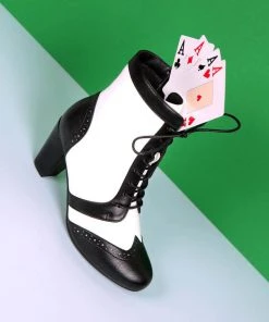 Lulu Hun Adele 60's Boots Black White