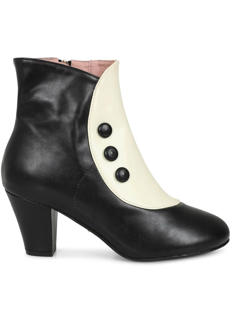 Lulu Hun Erica 60's Boots Black White