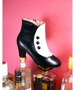 Lulu Hun Erica 60's Boots Black White