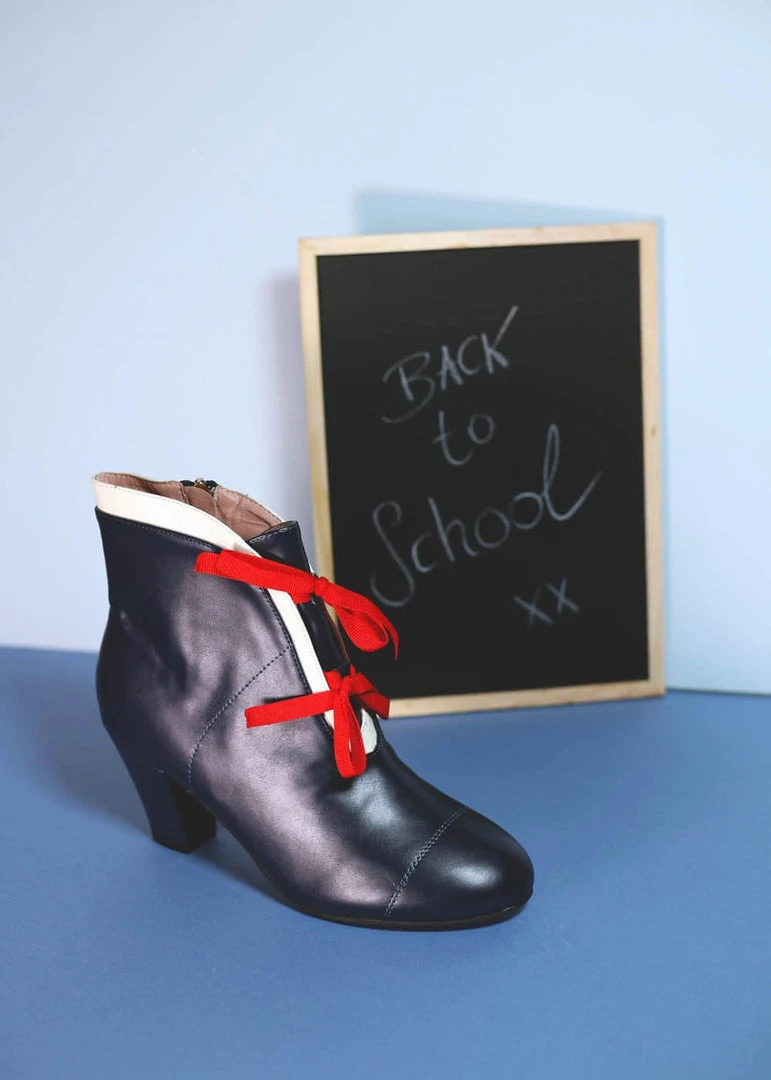 Lulu Hun Gemma 40's Boots Navy New In