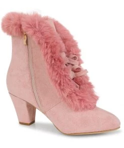 Lulu Hun Tatiana 40's Boots Pink New In