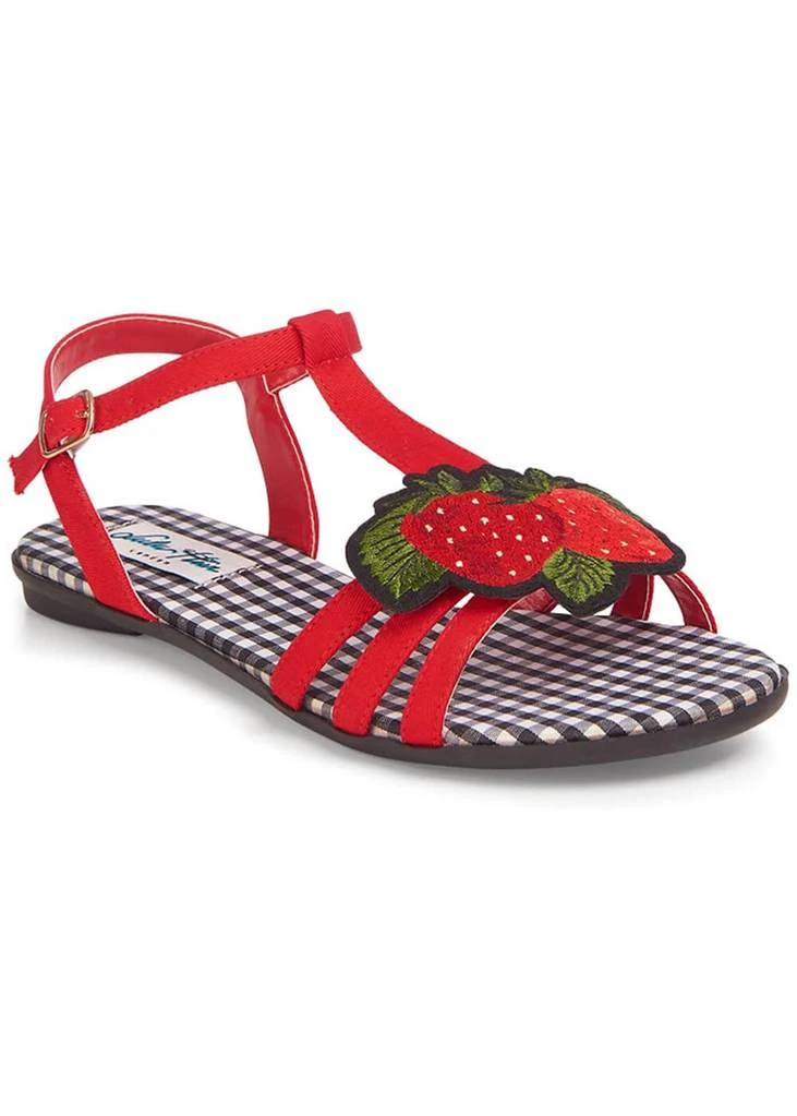 New In Lulu Hun Lottie Strawberry 50's Sandals Red