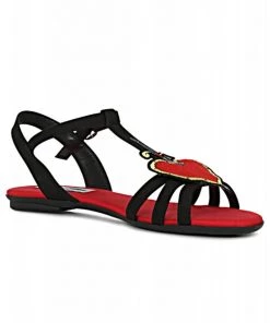 New In Lulu Hun Lottie Heart Tattoo 60's Sandals Red