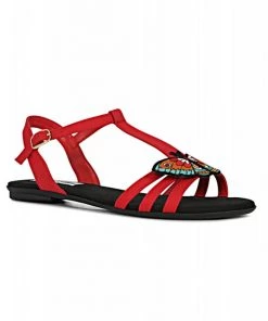 New In Lulu Hun Lottie Butterfly Tattoo 60's Sandals Black