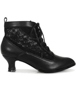 Lulu Hun Ilaria Lace 40's Ankleboots Black New In