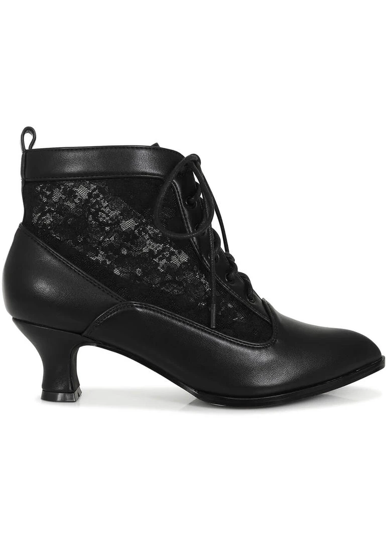 Lulu Hun Ilaria Lace 40's Ankleboots Black New In