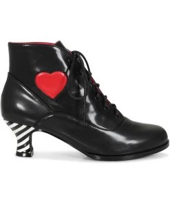 Lulu Hun Medea Heart 60's Ankleboots Black