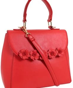 New In Lulu Hun Zoe Floral 50's Handbag Red
