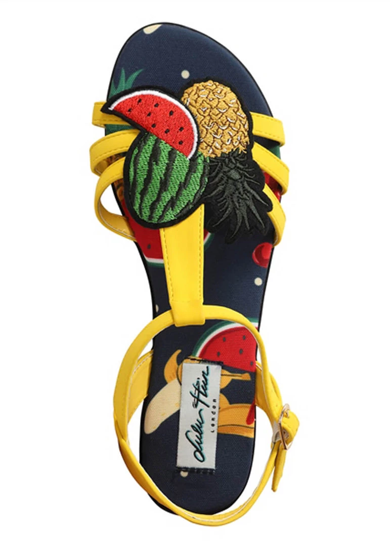 New In Lulu Hun Lottie Fruits Sandals Yellow