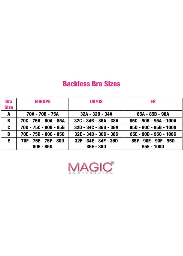Magic Bodyfashion Backless Beauty Stick-On Bra Black New In