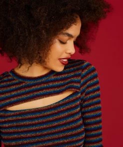 Minueto Rainbow Lurex 70's Top Multicolour