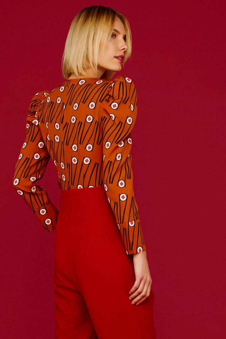 Minueto Chopsticks Sushi 60's Top Brown New In