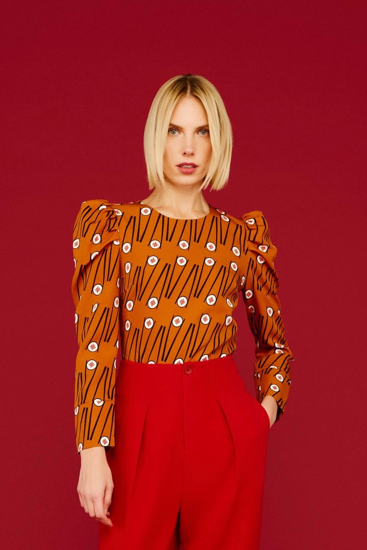 Minueto Chopsticks Sushi 60's Top Brown New In