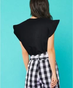 Minueto Rock Cat 80's T-Shirt Black