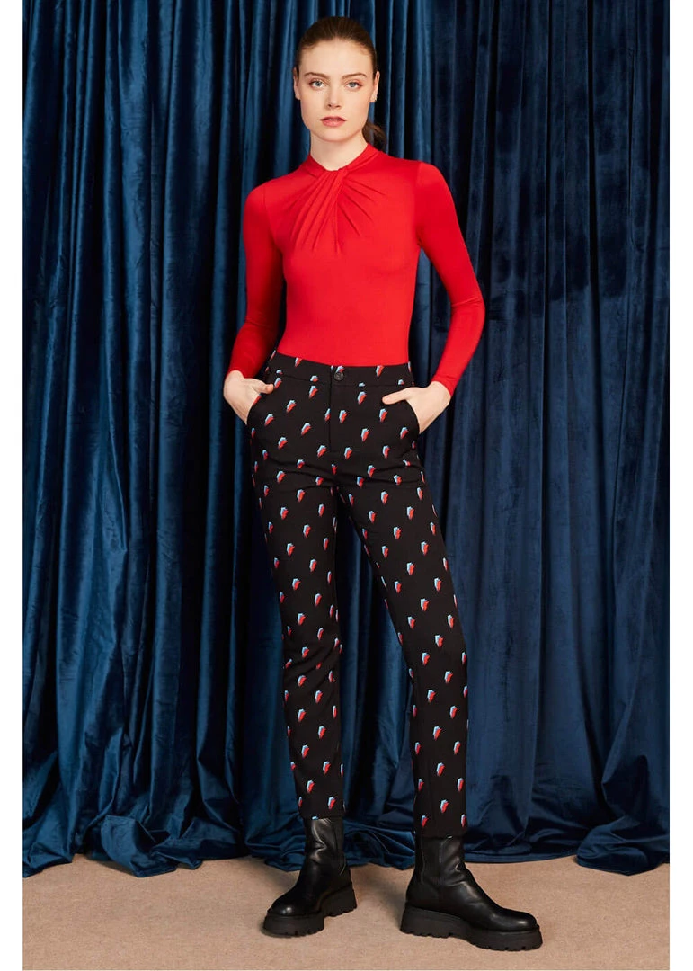 New In Minueto David Thunderbolt 70's Trousers Black