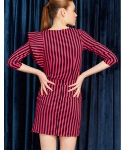 New In Minueto Bridget Stripe 70's Top Pink