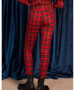 Minueto Graham Tartan 70's Trousers Red