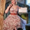 Miss Candyfloss Chana Amber 40's Swing Dress Punch New In
