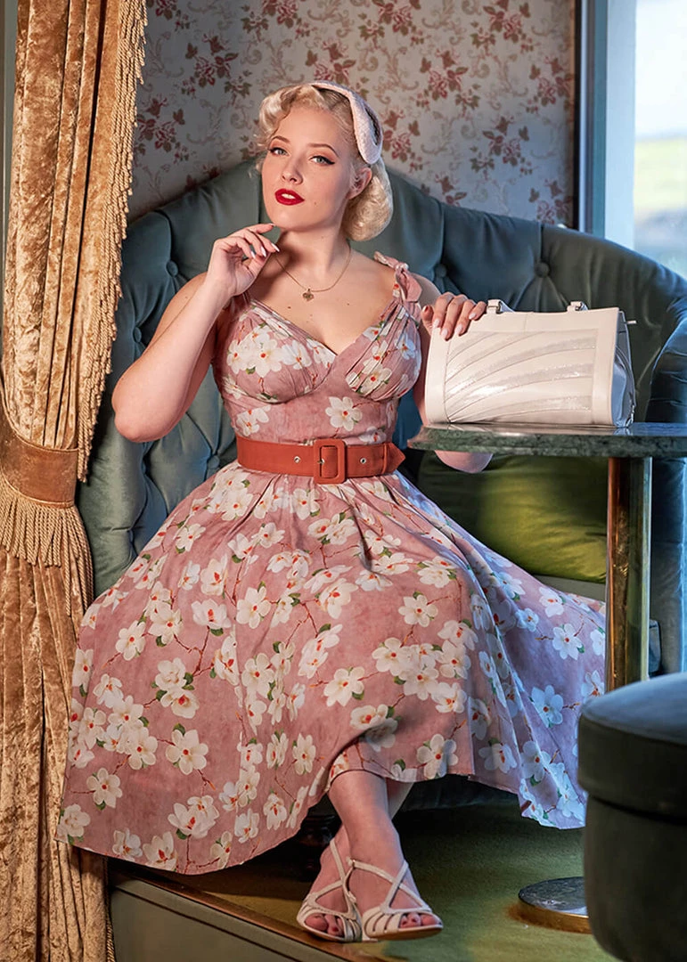 Miss Candyfloss Chana Amber 40's Swing Dress Punch New In