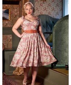 Miss Candyfloss Chana Amber 40's Swing Dress Punch New In