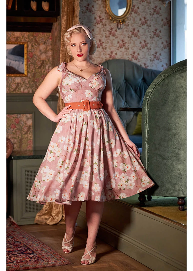 Miss Candyfloss Chana Amber 40's Swing Dress Punch New In