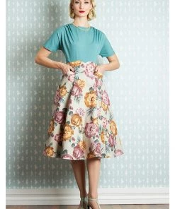 Miss Candyfloss Aria Roses 50's Swing Skirt Multi