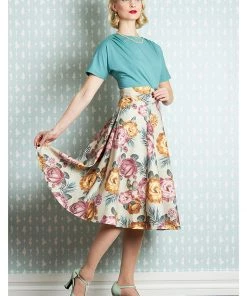 Miss Candyfloss Aria Roses 50's Swing Skirt Multi