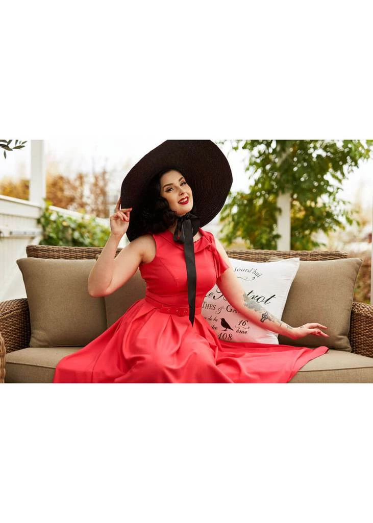 New In Miss Candyfloss Thelise 50's Swing Dress Coral