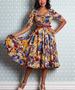 Miss Candyfloss Danica Floral 50's Swing Dress